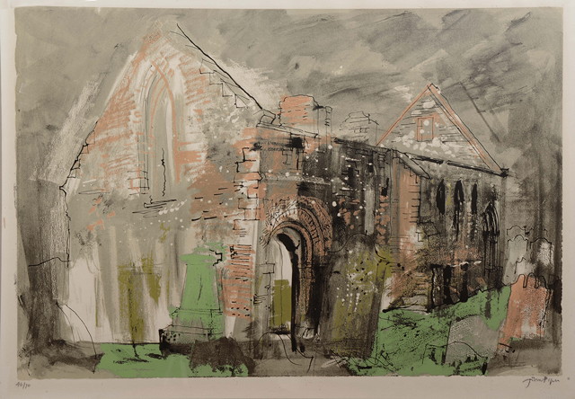 Appraisal: JOHN PIPER BRITISH - Whithorn Priory signed and numbered in