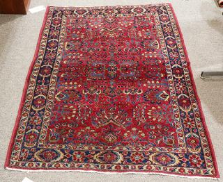 Appraisal: Persian Sarouk carpet circa ' x ' Persian Sarouk carpet