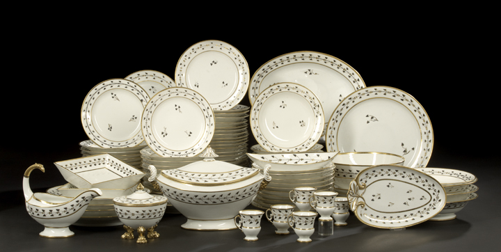 Appraisal: Rare Fine and Extensive First Empire Porcelain Dinner Service in