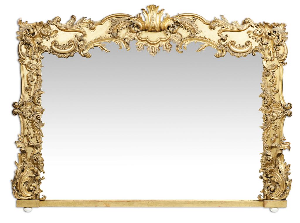 Appraisal: WILLIAM IV GILTWOOD OVERMANTEL MIRROR CIRCA in the Rococo style