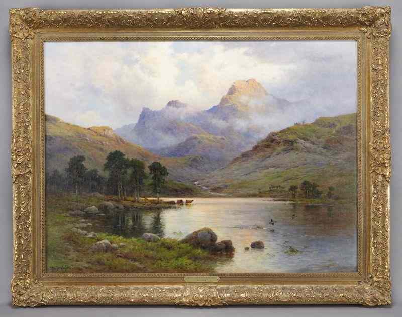 Appraisal: Alfred Fontville de Breanski Jr ''Langdale Pikes''oil painting on canvas