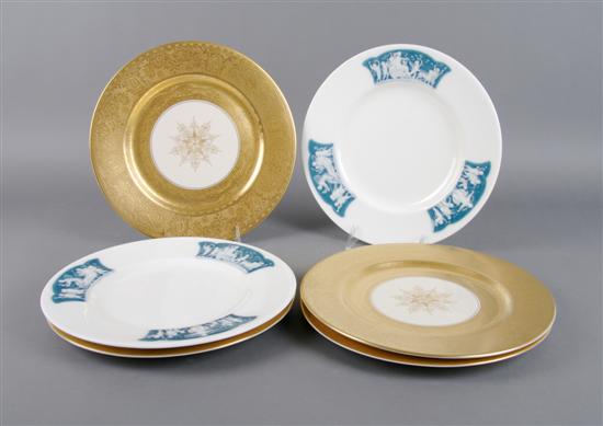 Appraisal: A Set of Four Old Ivory Plates Diameter inches