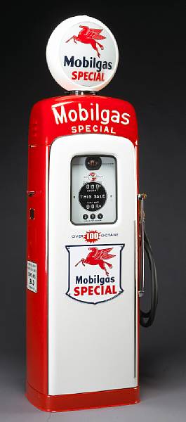 Appraisal: A Mobilgas Special gas pump by Martin and Schwartz Inc