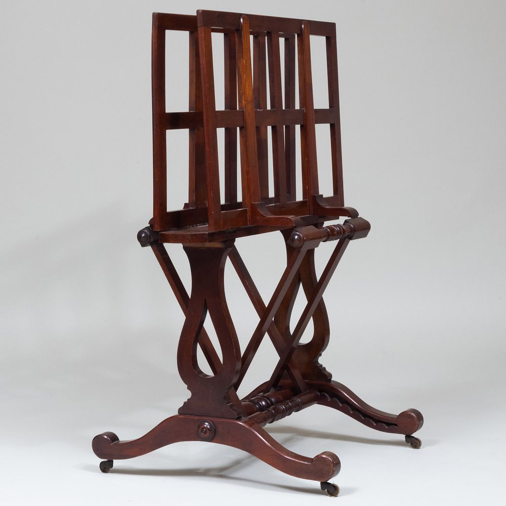 Appraisal: Victorian Style Mahogany Print Rack x x in