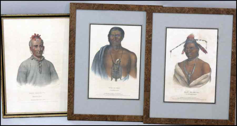 Appraisal: MCKENNY HALL AMERICAN INDIAN PORTRAITS THREE WORKS Kish-Kallo-Wa published by