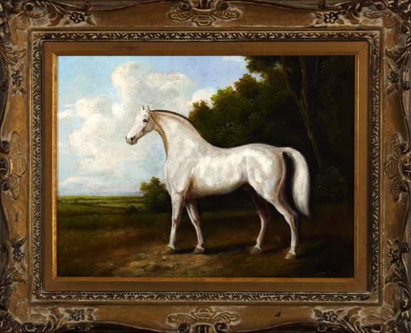 Appraisal: British School Late th Century White Horse in a Landscape