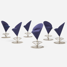 Appraisal: In the manner of Verner Panton BARSTOOLS SET OF SIX