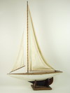 Appraisal: POND MODEL - Early th C single mast sailboat pond