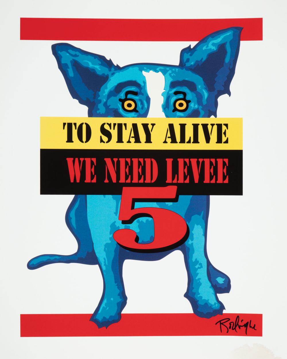 Appraisal: George Rodrigue American Louisiana - To Stay Alive We Need