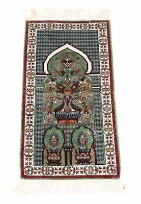 Appraisal: A Tunisian Silk Prayer Rug The rug which features the