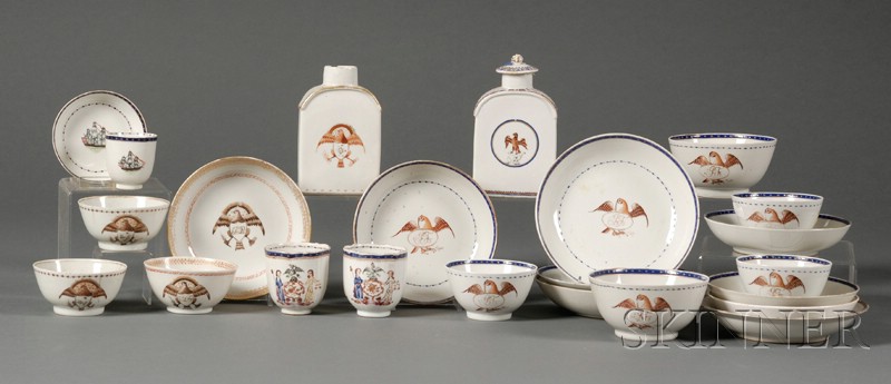 Appraisal: Twenty-three Assorted Chinese Export Porcelain Teaware Items late th early