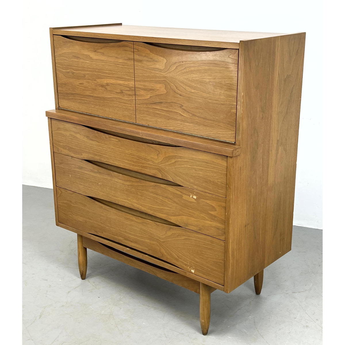 Appraisal: American Modern Drop front Tall Chest Dresser Dimensions H inches