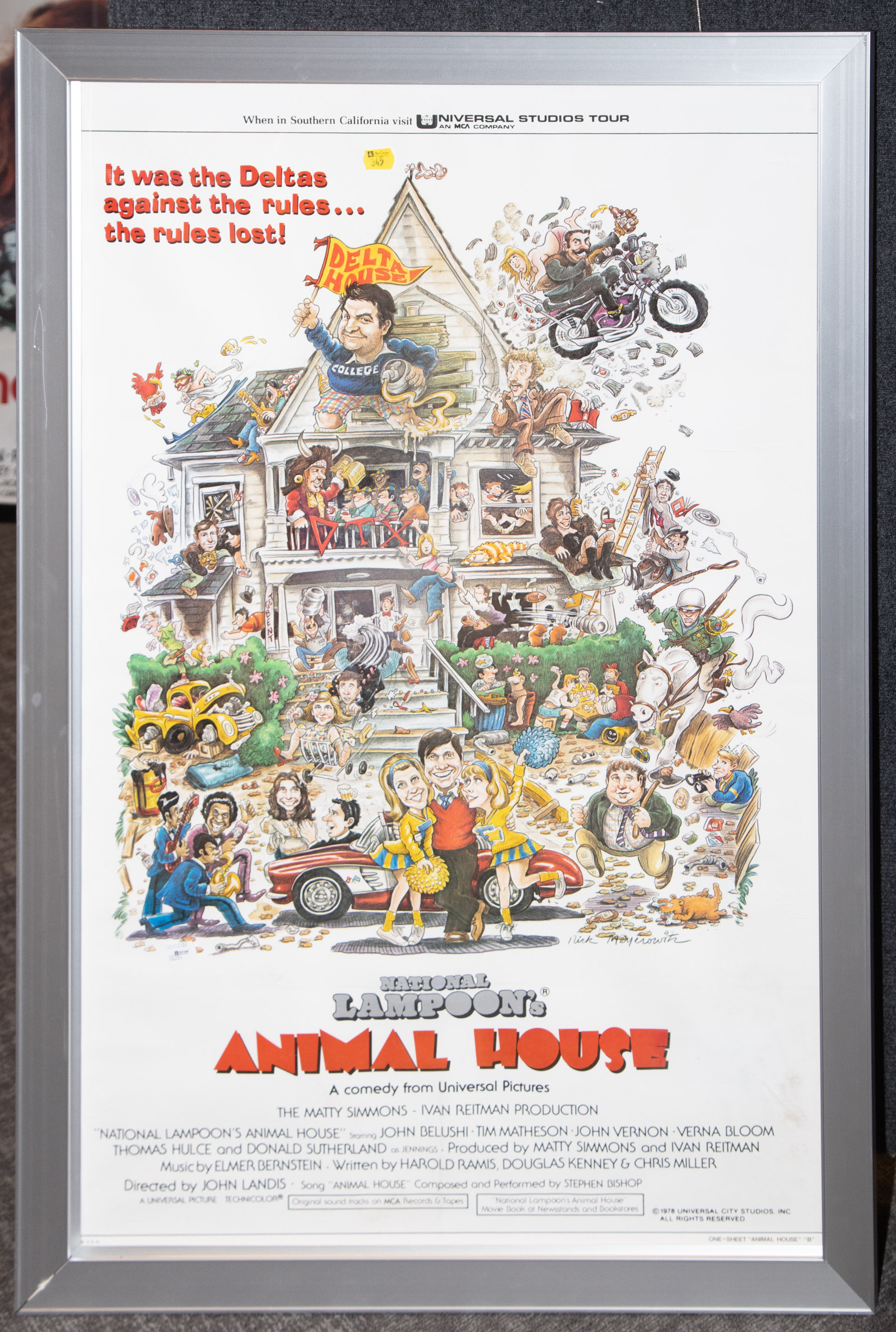 Appraisal: ANIMAL HOUSE MOVIE POSTER Staring John Belushi and Thomas Hulce