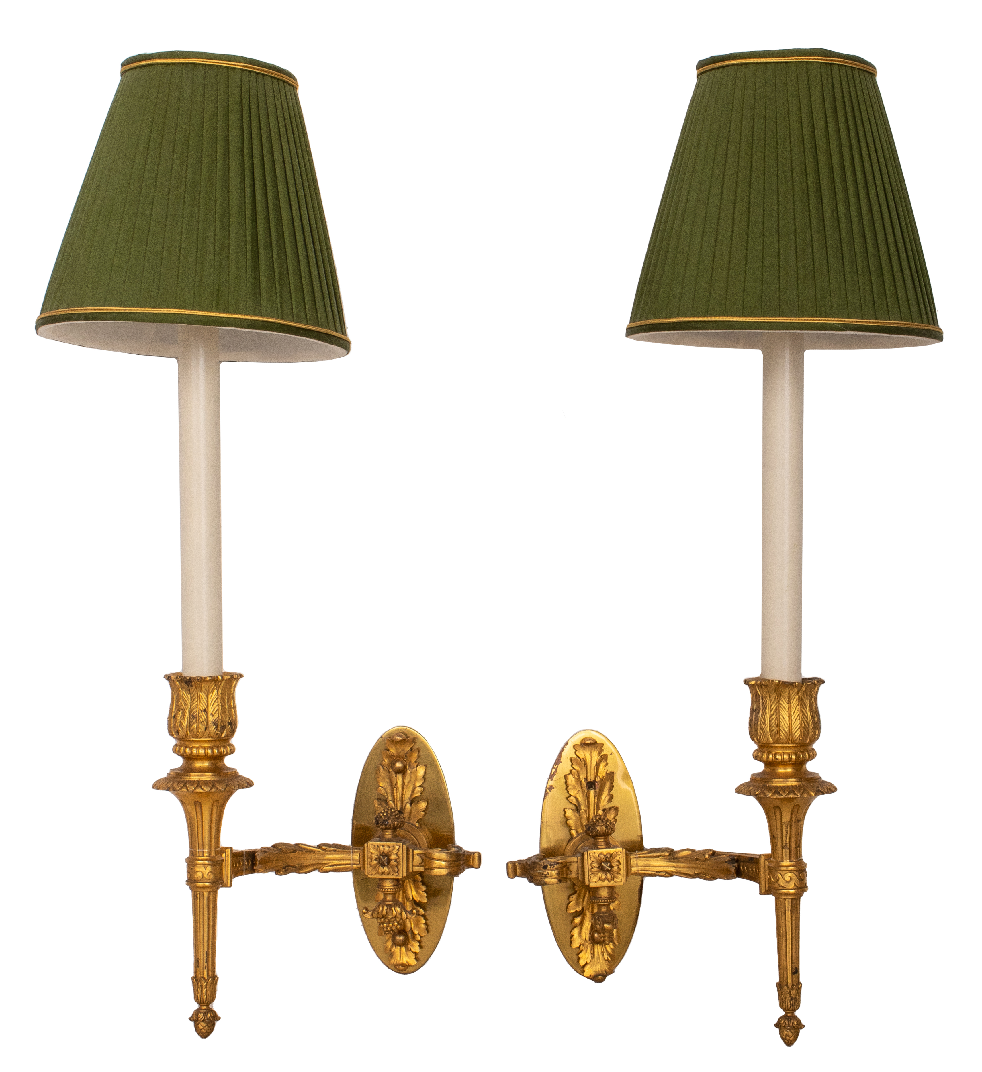 Appraisal: NEOCLASSICAL MANNER GILT BRONZE SCONCES PAIR Pair of neoclassical manner