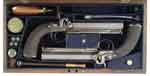 Appraisal: CASED PAIR OF MANTON TRAVELER S PISTOLS NSN Cal smoothbore