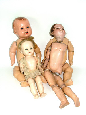 Appraisal: A bisque headed doll with moulded mark 'Armand Marseilles n