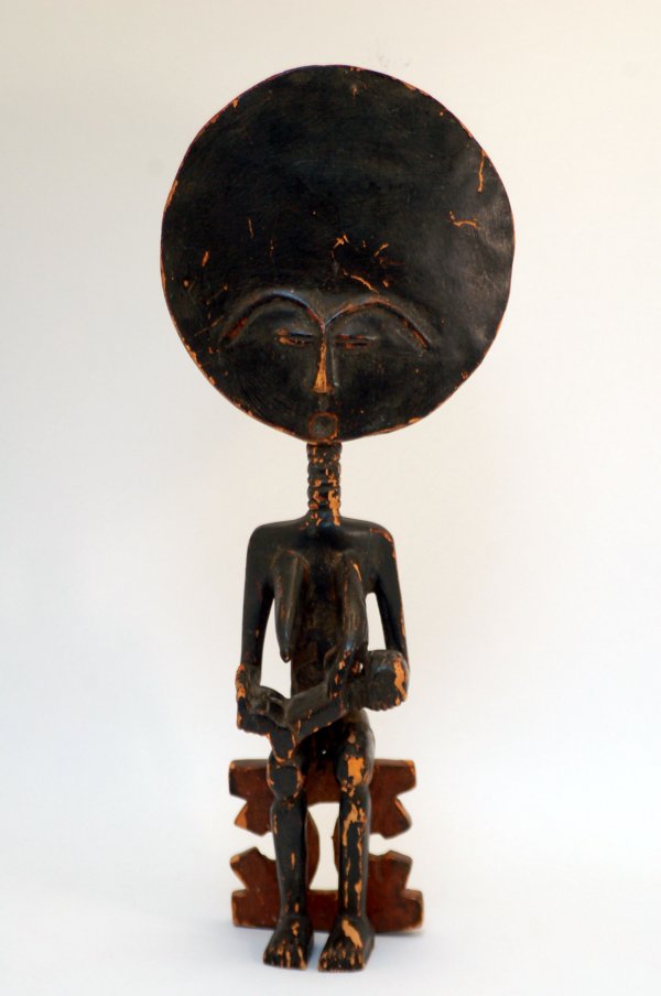 Appraisal: Ashanti Akuaba wood doll female with typical stylized elongated body