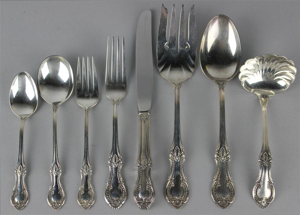 Appraisal: SIXTY-THREE PIECE INTERNATIONAL SILVER 'LAMBETH MANOR' PATTERN PART FLATWARE SERVICE