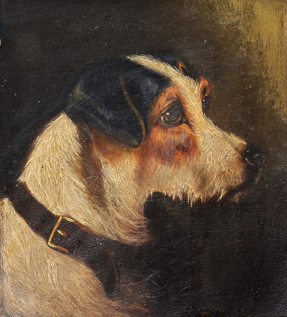 Appraisal: W H HARDY Portrait of a Jack Russell signed oils