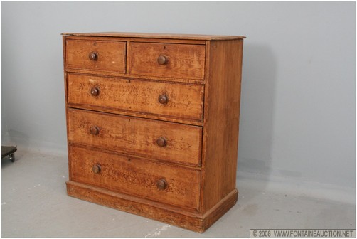 Appraisal: PINE WELSH BUREAU W PYROGRAPHY DESIGN W x H x