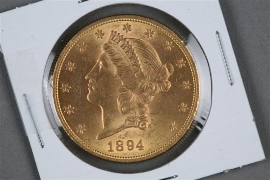 Appraisal: DOUBLE EAGLE TWENTY DOLLAR GOLD COIN Type III