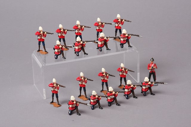 Appraisal: Lot of metal figures representing British Infantry Sudan Gloss paint