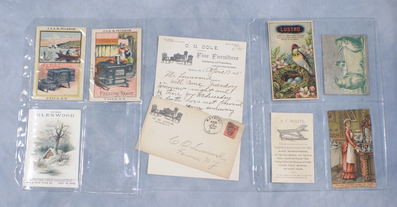 Appraisal: Home Furnishing trade cards to include Stoves Carpet Polish and