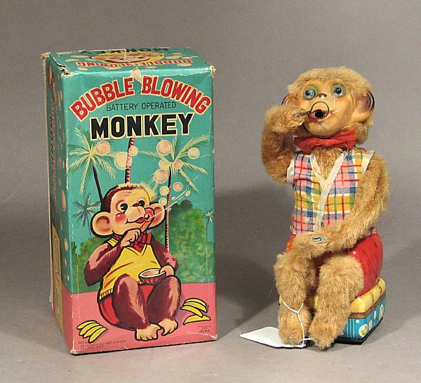 Appraisal: Boxed Alps Blo Monkey A s Japanese Blo Toy Monkey