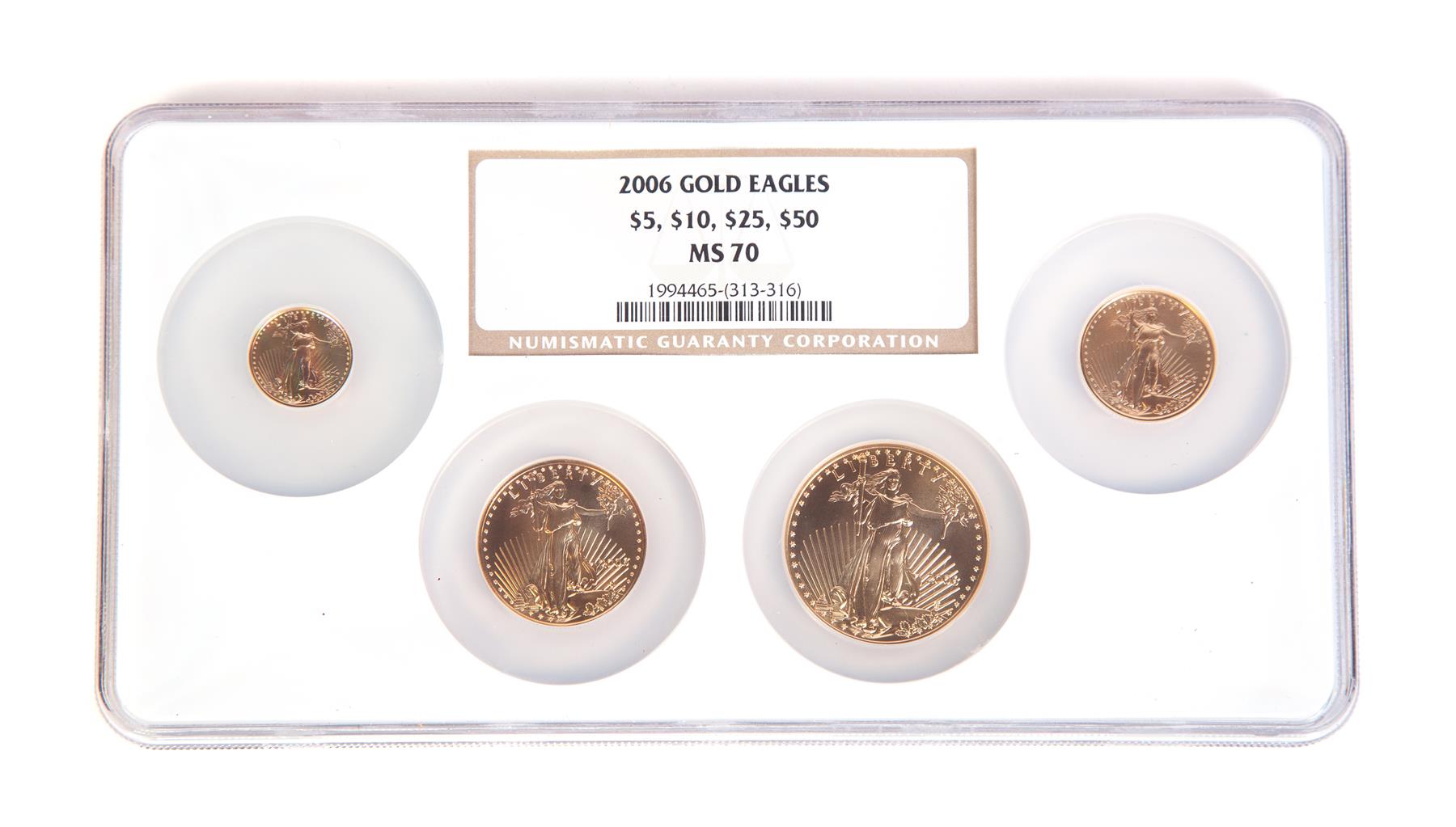 Appraisal: GOLD EAGLE SET and All MS NGC - -