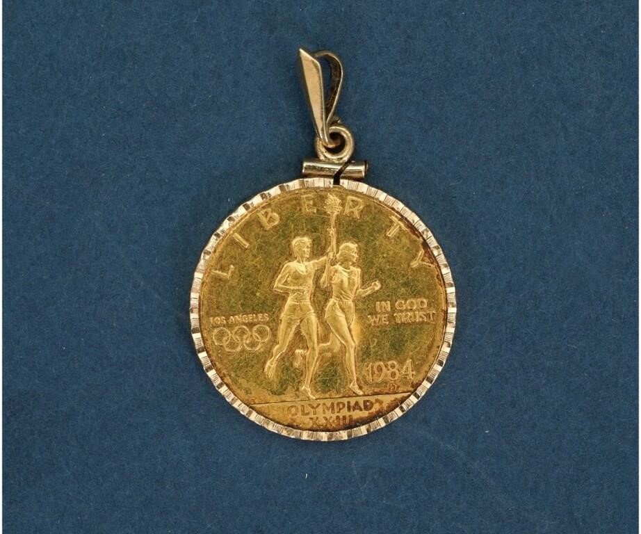 Appraisal: Ten dollar Liberty Commemorative gold piece D Los Angeles Olympics