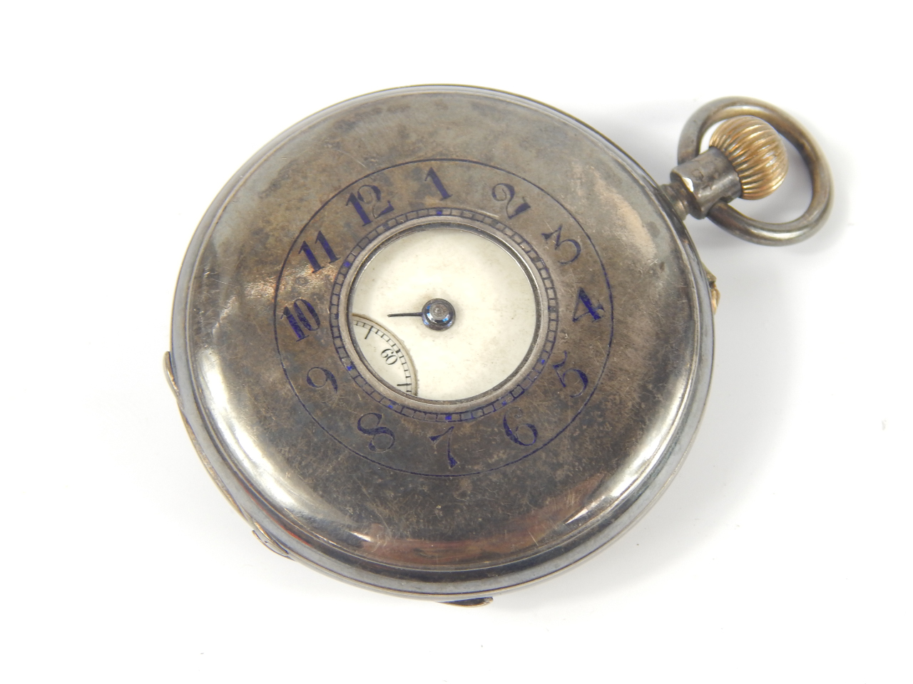 Appraisal: An Edward VII silver half hunter case keyless wind pocket