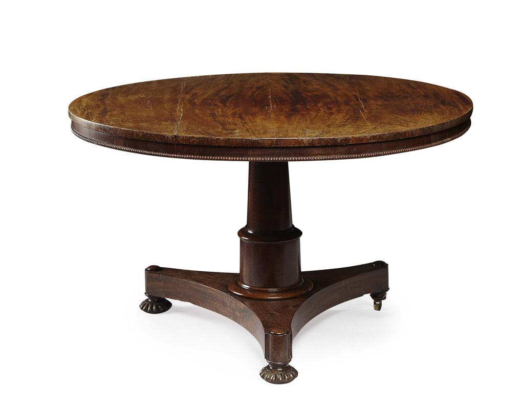 Appraisal: GEORGE IV MAHOGANY BREAKFAST TABLE EARLY TH CENTURY the circular