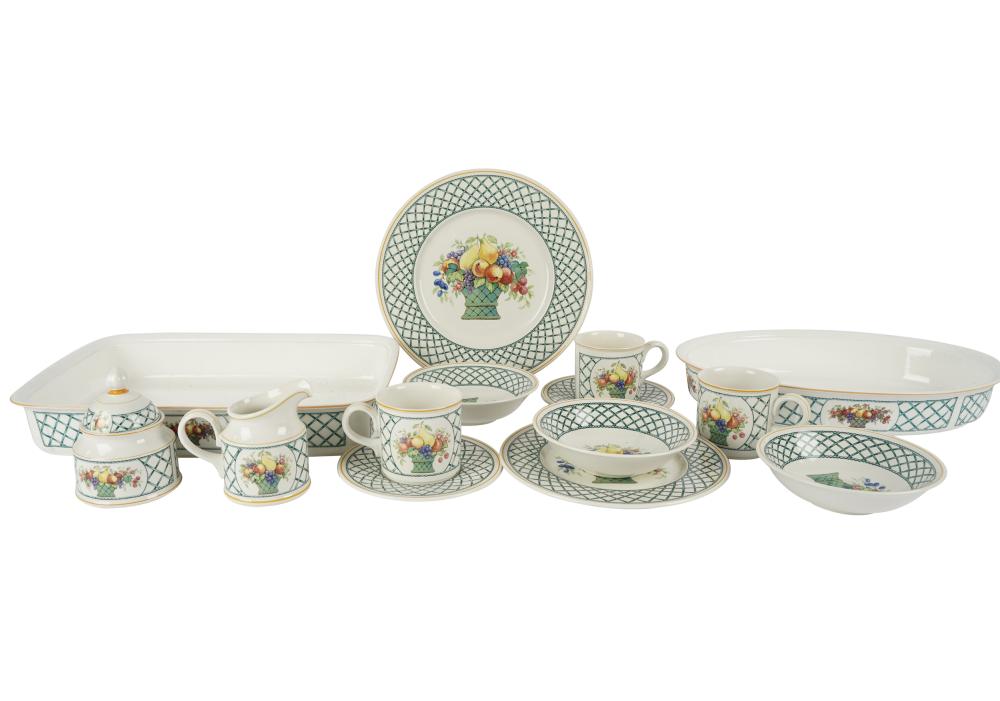 Appraisal: VILLEROY BOCH BASKET PORCELAIN SERVICEprinted factory marks comprising dinner plates