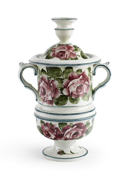 Appraisal: WEMYSS RARE SECTIONAL SHAVING SET CIRCA decorated with cabbage roses