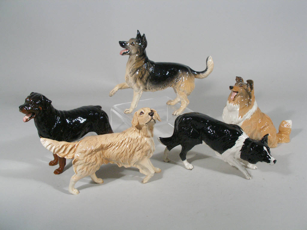 Appraisal: Royal Doulton Dogs Set of Five a Border Collie h