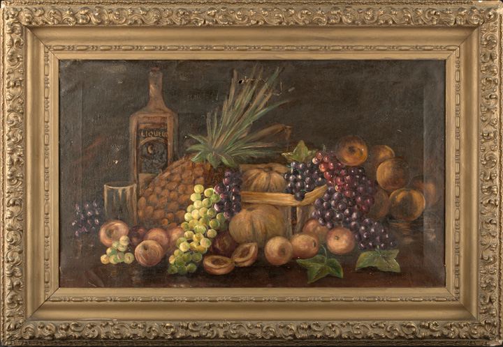 Appraisal: William Woodward American New Orleans - Still Life of Grapes