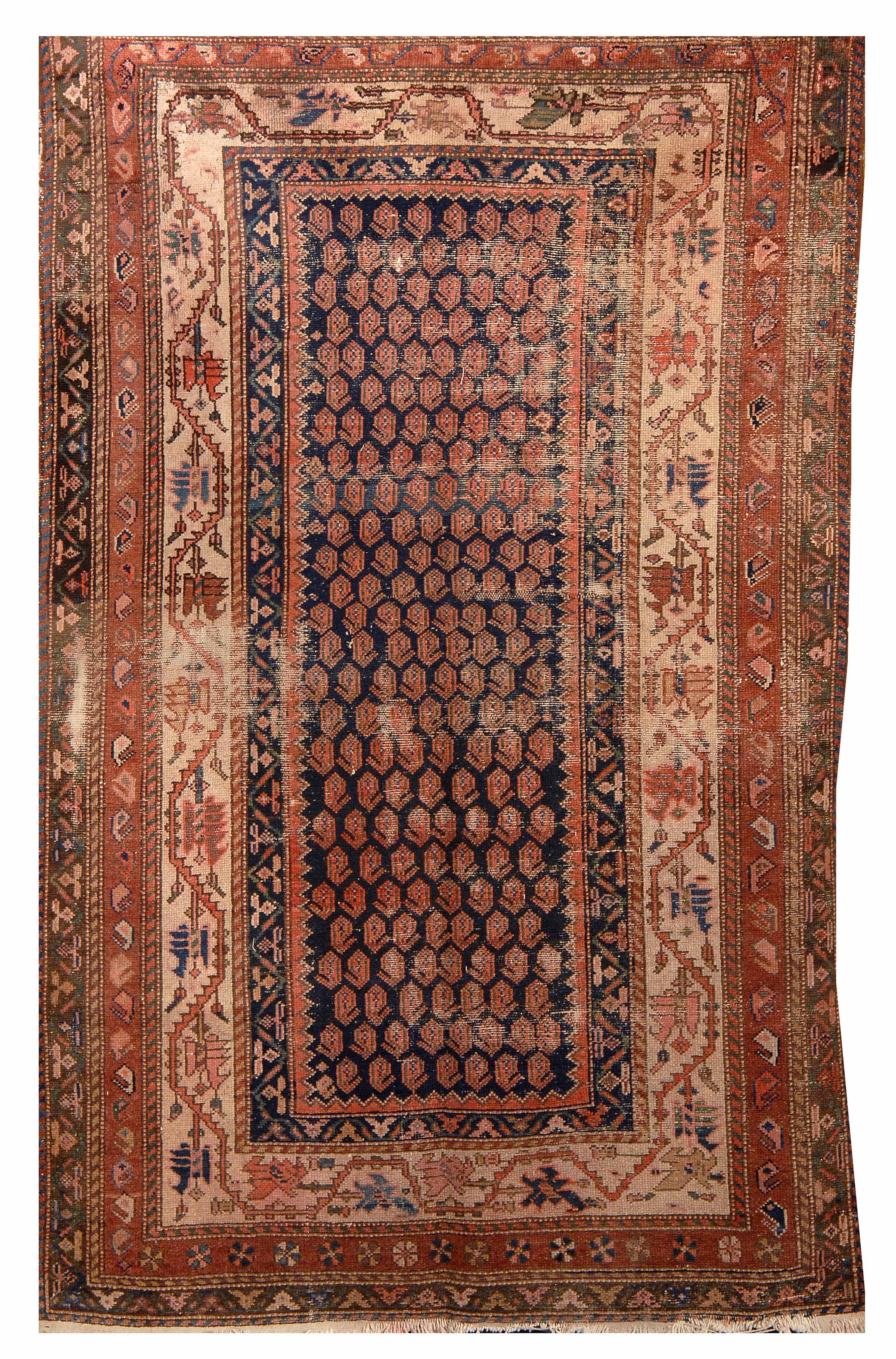 Appraisal: ORIENTAL RUG MALAYER ' x ' Dark blue field with