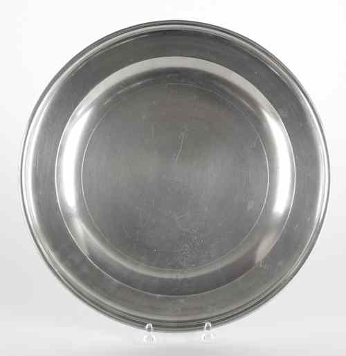 Appraisal: Boston Massachusetts pewter plate ca bearing the touch of Thomas