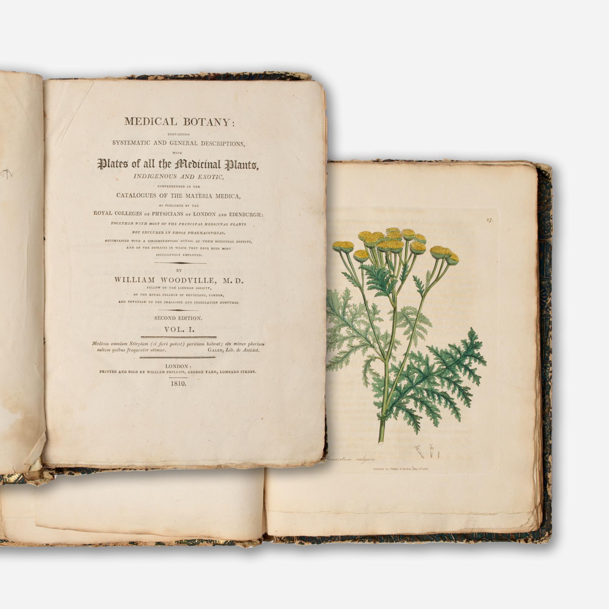 Appraisal: WILLIAM WOODVILLE MEDICAL BOTANY ILLUSTRATED William Woodville Medical Botany Second