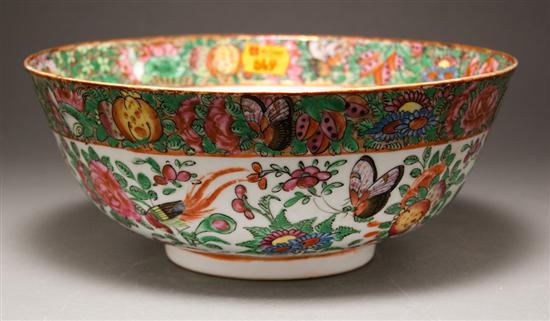 Appraisal: Chinese Export Rose Canton fruit bowl and underplate fourth quarter-