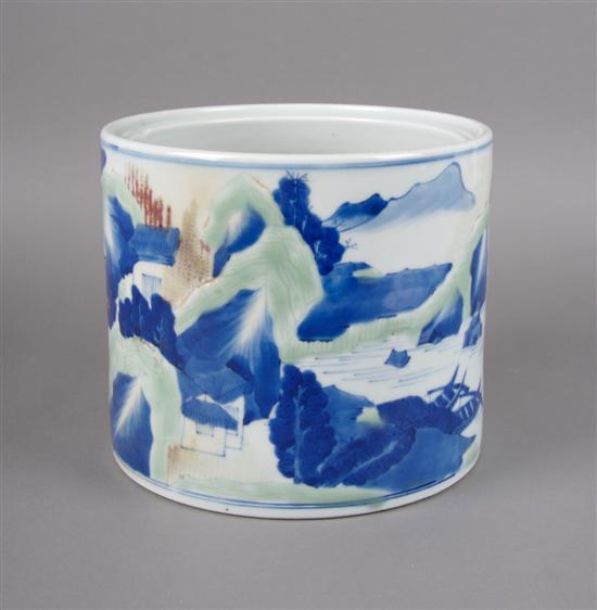 Appraisal: A Chinese Brush Pot Height x diameter inches