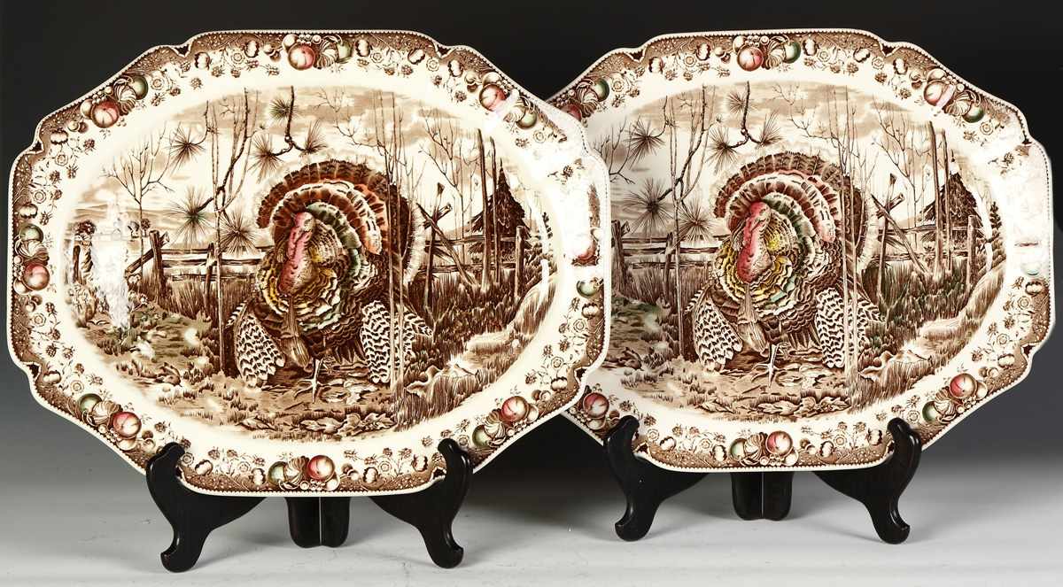 Appraisal: Johnson Brothers England Transferware Turkey Platters Condition Excellent Dimensions W