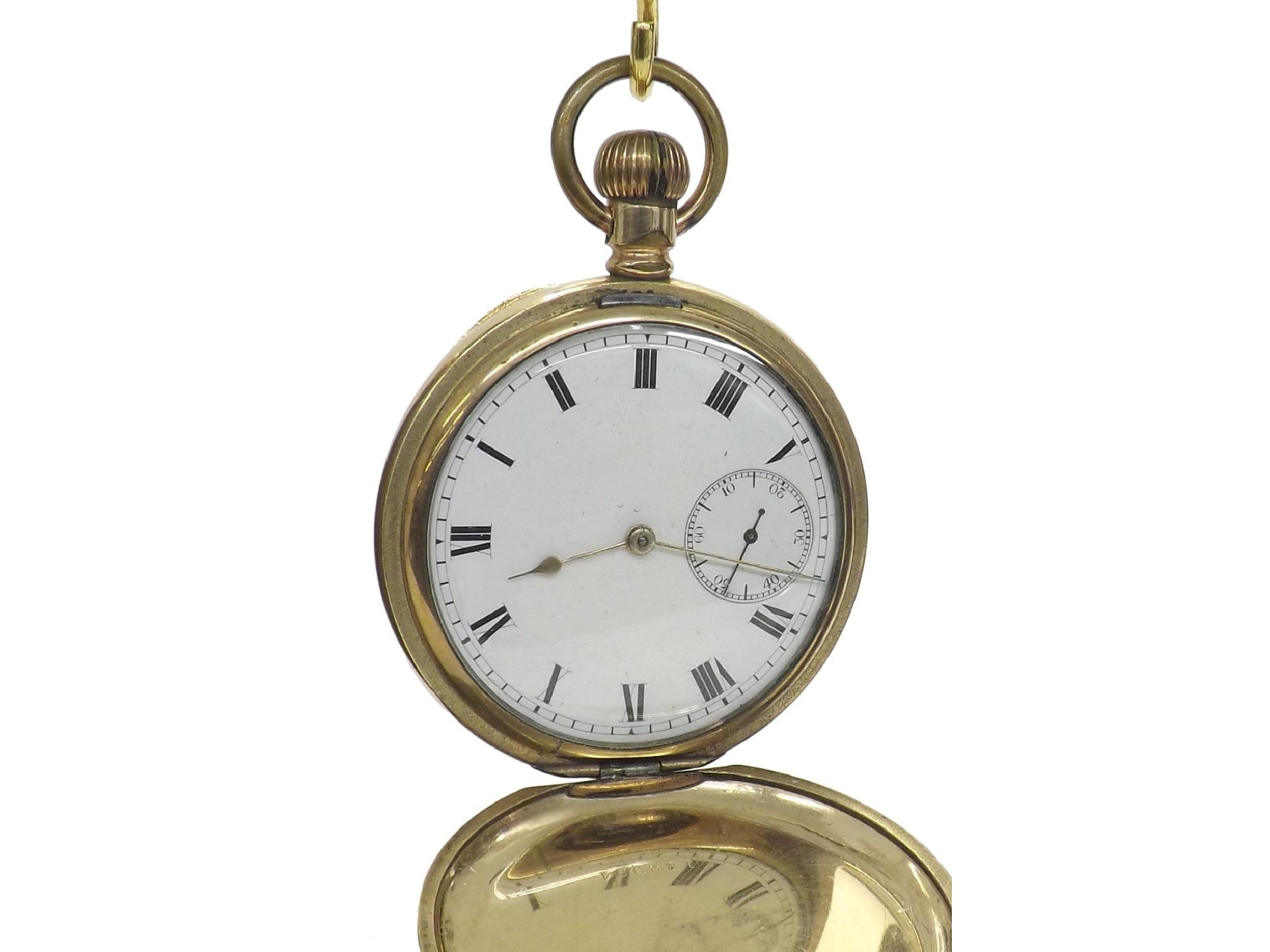 Appraisal: Waltham gold plated lever hunter pocket watch circa jewel movement