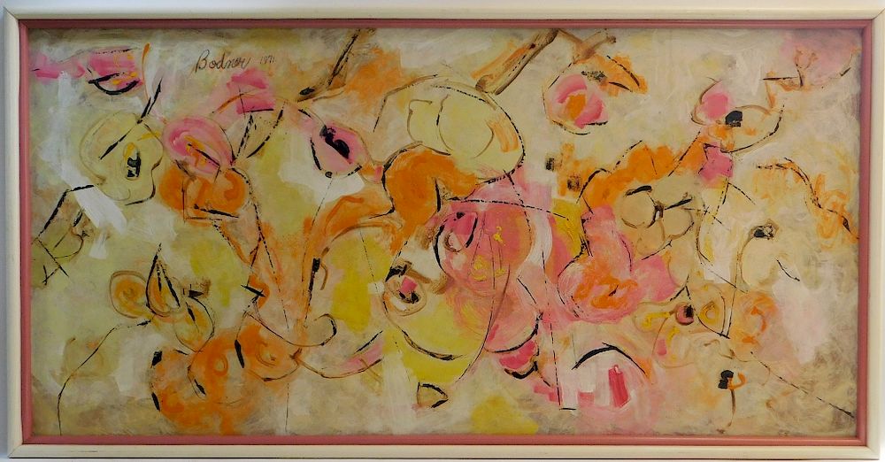 Appraisal: LG Walter Bodmer O B Colorful Abstract Painting Walter Bodmer