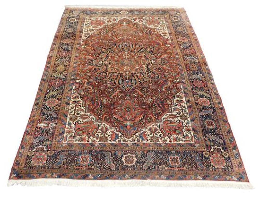 Appraisal: RUG Semi-antique Persian Heriz ' x ' hand-made wool classic