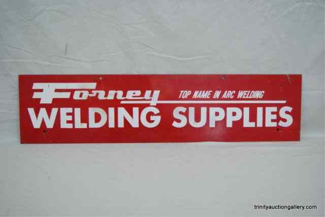 Appraisal: Vintage Forney Welding Supplies Metal Display SignIs a sided display