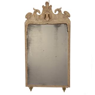 Appraisal: George II giltwood girandole pier mirror George II giltwood girandole