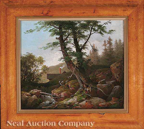 Appraisal: American School th c Adirondacks oil on canvas unsigned in