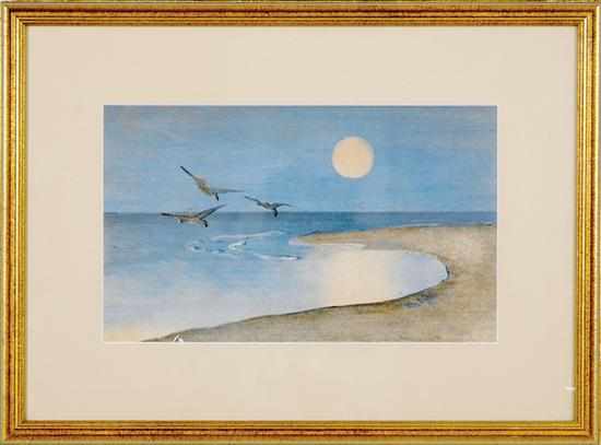 Appraisal: Elizabeth O'Neill Verner South Carolina - GULLS AT MOONRISE color