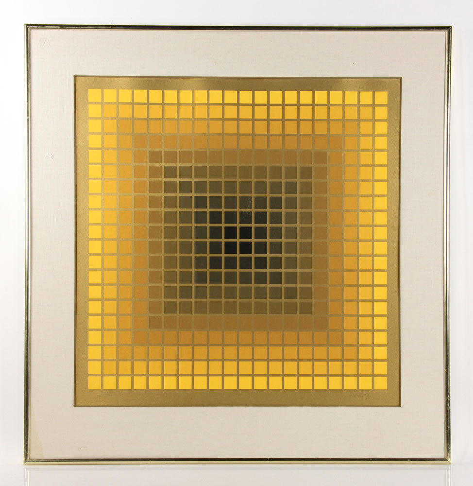 Appraisal: - Vasarely Mexico City Print Victor Vasarely - Mexico City